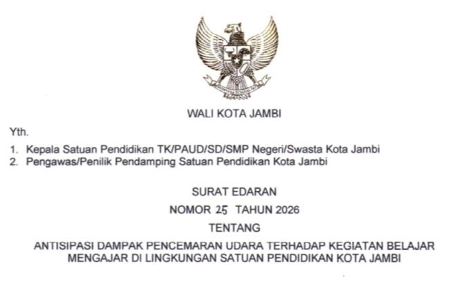 PJJ Kota Jambi Diperpanjang, Siswa/i PAUD hingga SMP Tak Jadi Masuk Sekolah PJJ Kota Jambi Diperpanjang, Siswa/i PAUD hingga SMP Tak Jadi Masuk Sekolah